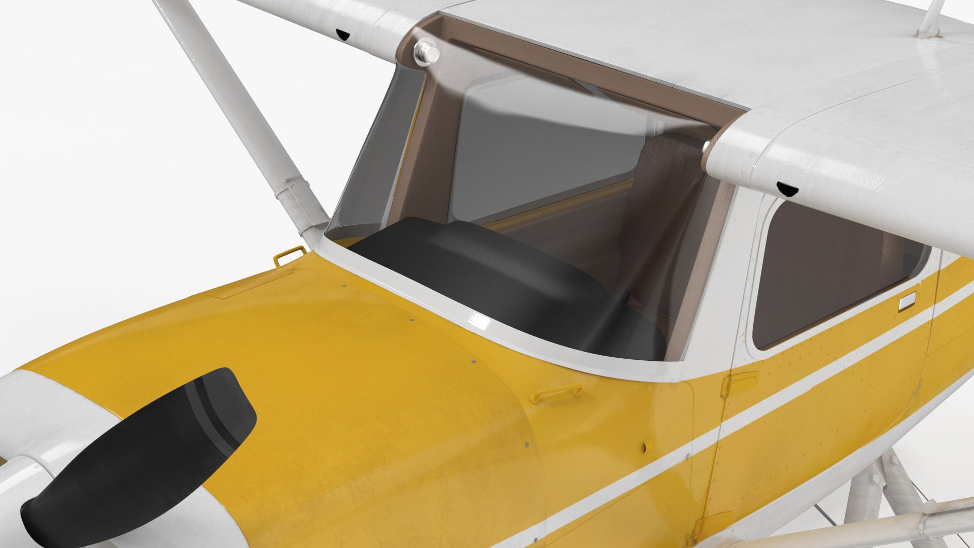 Cessna 150 Seaplane On Floats Rigged For Cinema 4D 3D Model ...