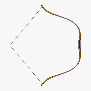 Bow with Pull Back String 3D Model