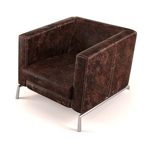 armchair leather 3d model