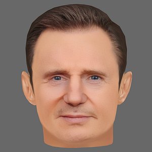 Liam Neeson Head - Low poly head for game 3D model