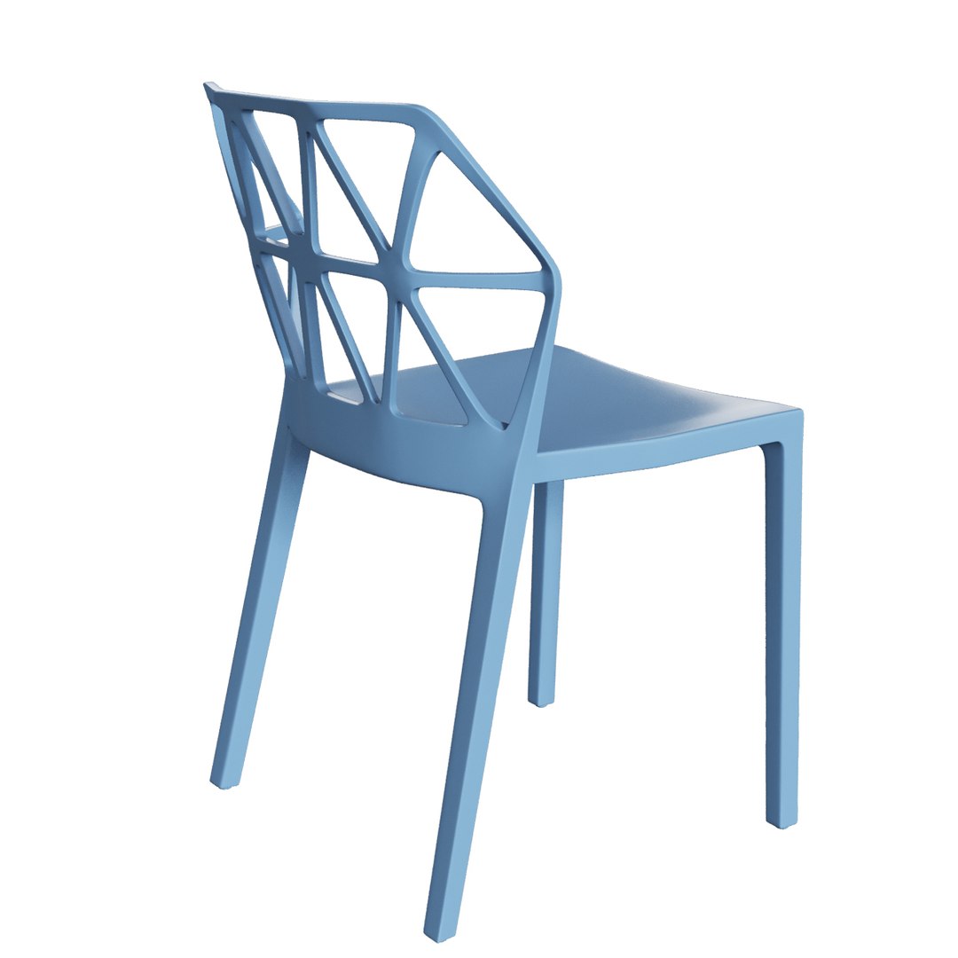 Connubia Sedia Alchemia CB1056 Blu - Design Moderno, Peso Massimo Supportato 100 Kg