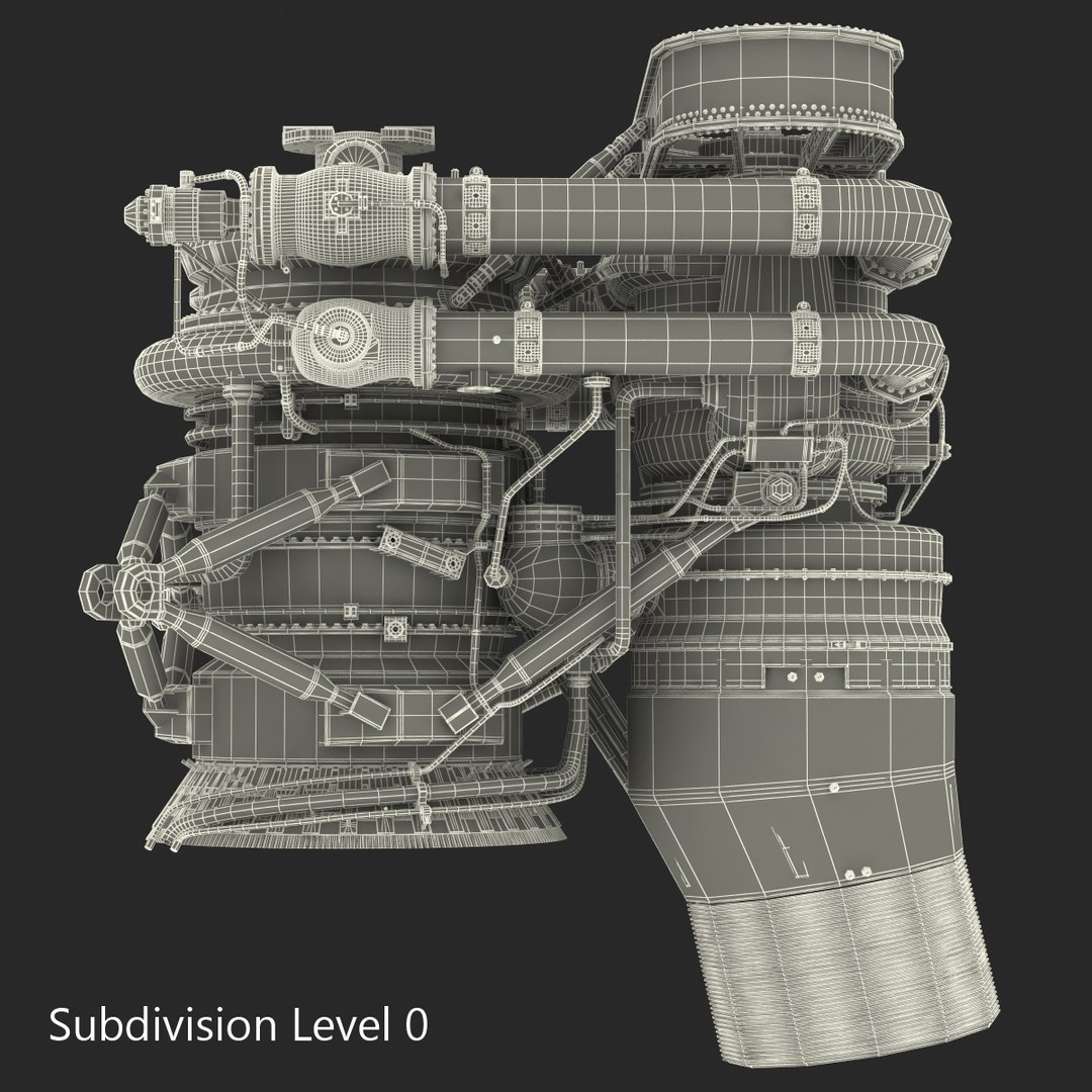 Rocket Engine 3d Model