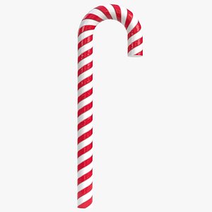 3D striped candy cane