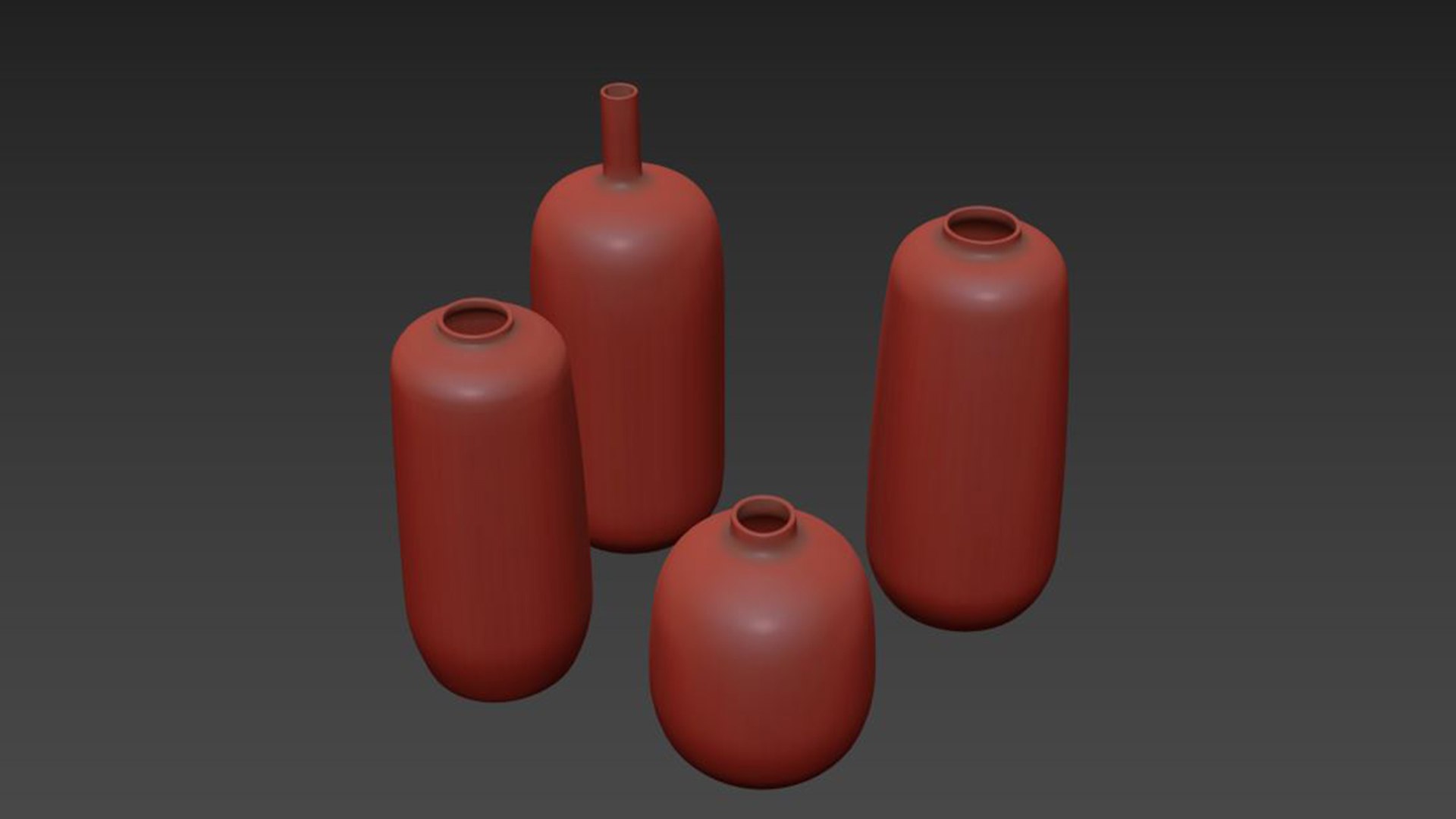 Set decorative ceramic vases 3D model - TurboSquid 2121755