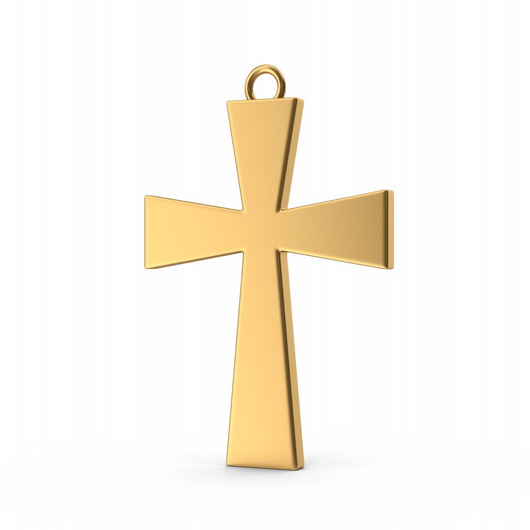 Gold Christian Cross 3D - TurboSquid 2228148