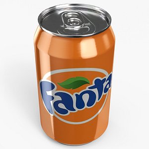 Beverage Can 330 ml Coca Cola Fanta 3D model