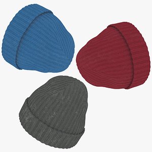 Beanie Hat Collection 3D model