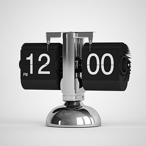 3D flip table clock