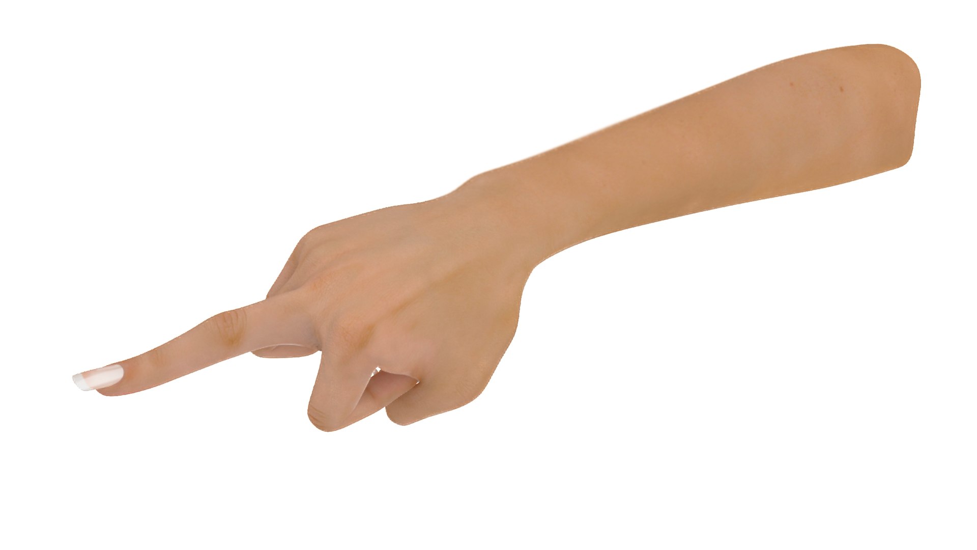 Female Hand Middle Finger Sign 3D model preview