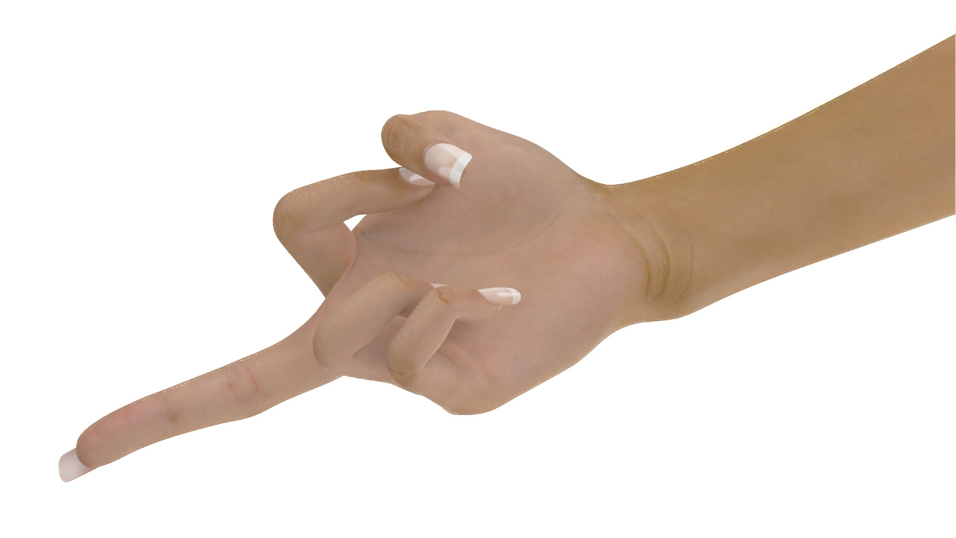 3D Model Female Hand Middle Finger Sign - TurboSquid 2194884