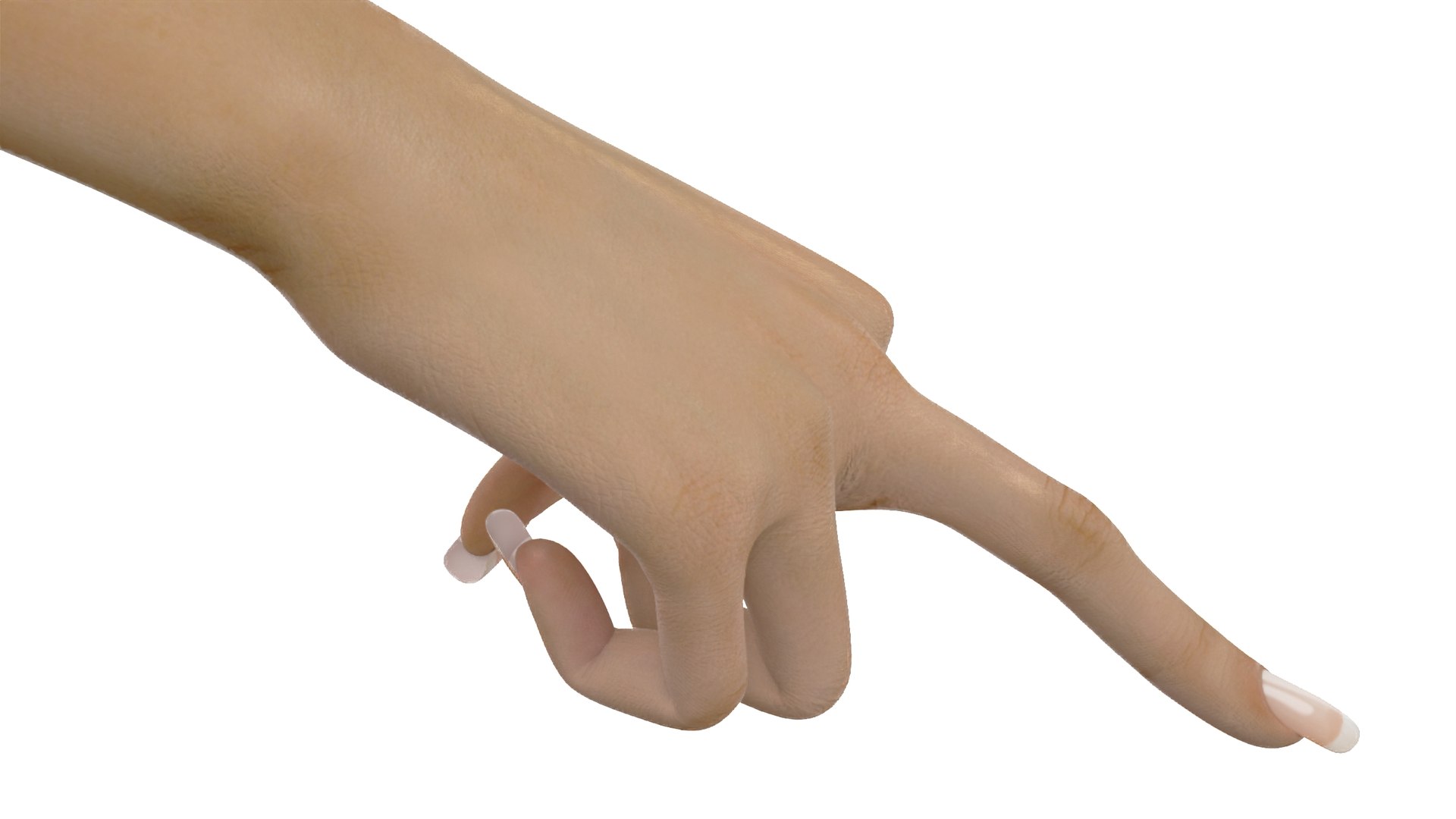 3D Model Female Hand Middle Finger Sign - TurboSquid 2194884