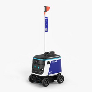 3D Delivery Robot Kiwibot Blue