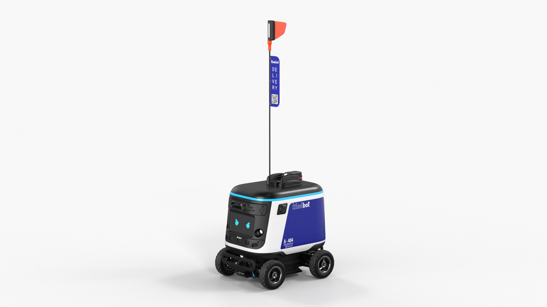 Delivery Robot Kiwibot Blue 3D model preview
