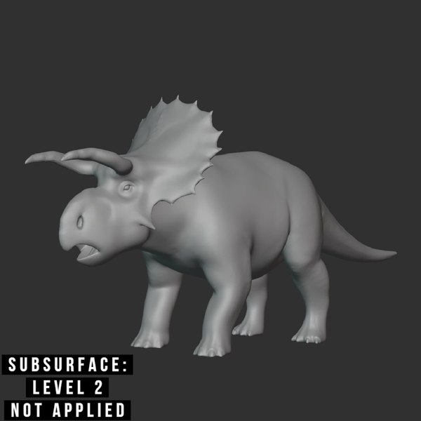 3D Avaceratops Basemesh Low Poly model