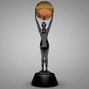 3D soccer trophy l050