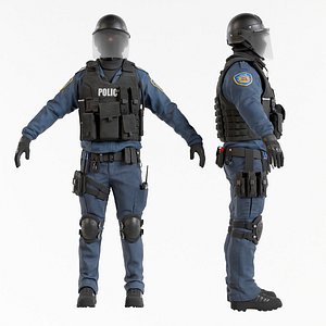 3D Police swat - Rigged