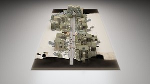 3D Modern European Classical Architecture Building 3D Model model