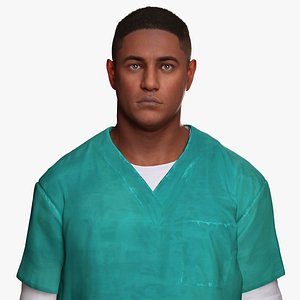 Realistic Nurse Doctor High-Quality for Games Animation