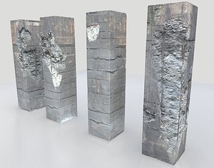 damaged pillars metalness model