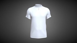 3D High Neck T-shirt In Low Poly
