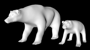 polar bear baby 3D
