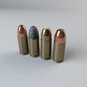 9mm ammo c4d