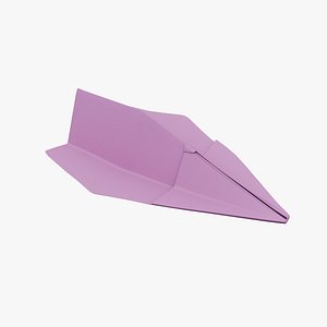 Paper Plane Pink 3D