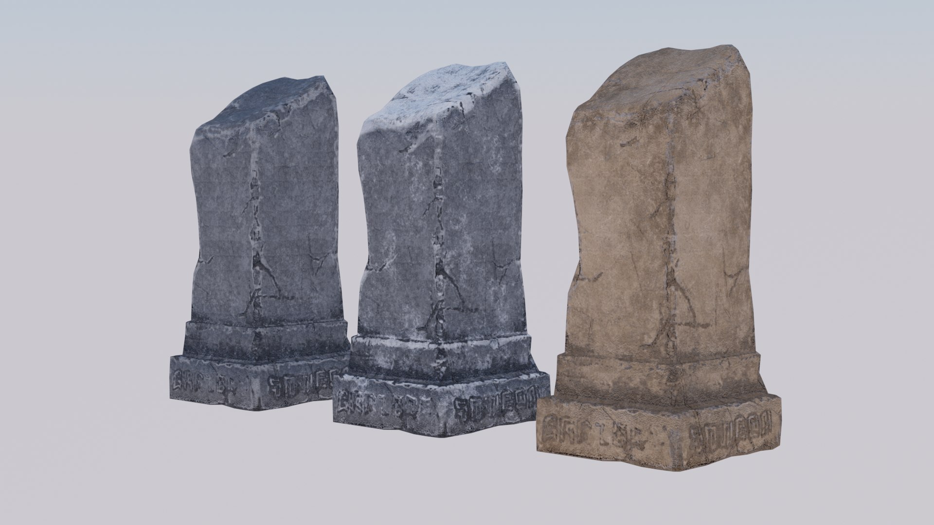 Free Broken Stone Pillars 3D - TurboSquid 1991858