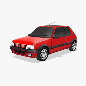 Peugeot 205 GTI 1986 3D model