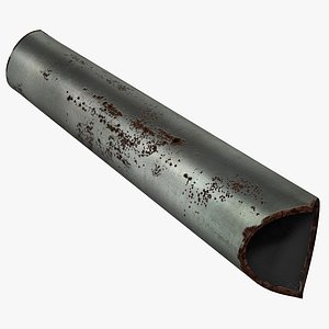 Broken Iron Pipe 5 3D Model