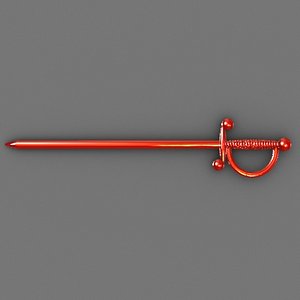 3D Cocktail Sword Model