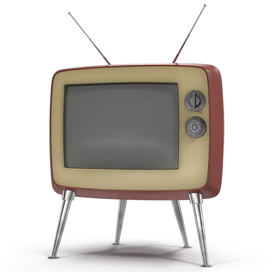 Retro TV 3 3D model preview