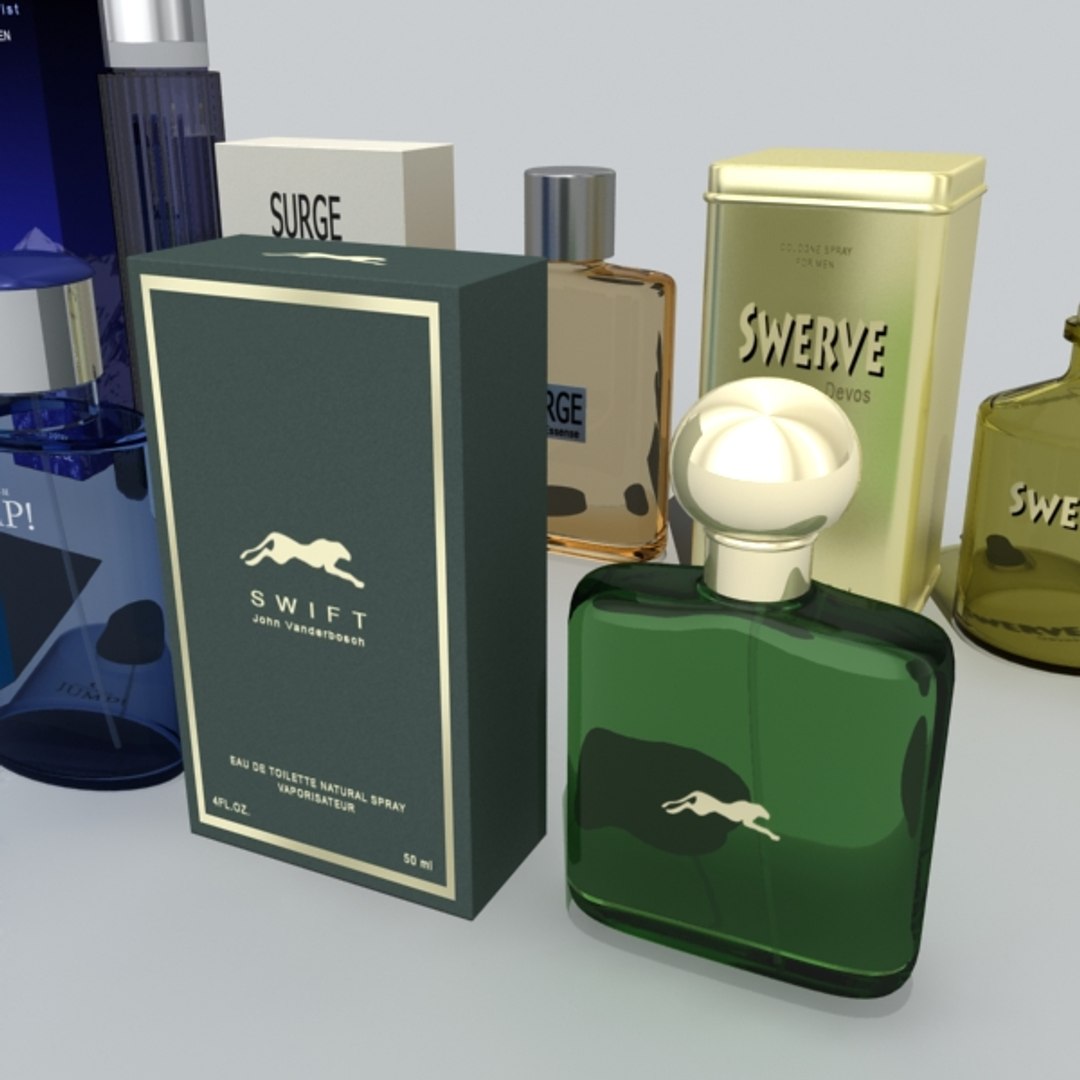 Cologne Bottles 3d Model