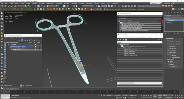 modelo 3d Pinzas curvas para la arteria de Kelly - TurboSquid 2390535