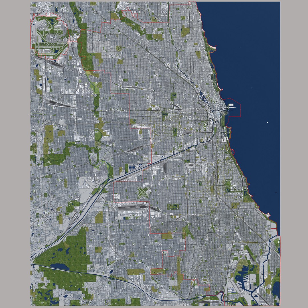 3d Chicago Cityscape