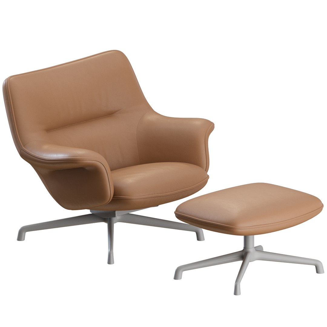 3D Doze Lounge Chair Low Back Swivel By Muuto - TurboSquid 2258276