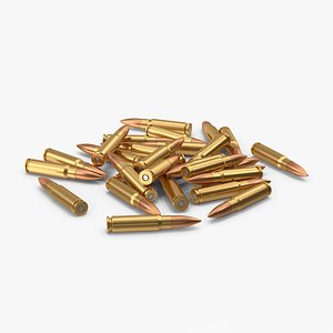 3D Rifle Bullet Pile model