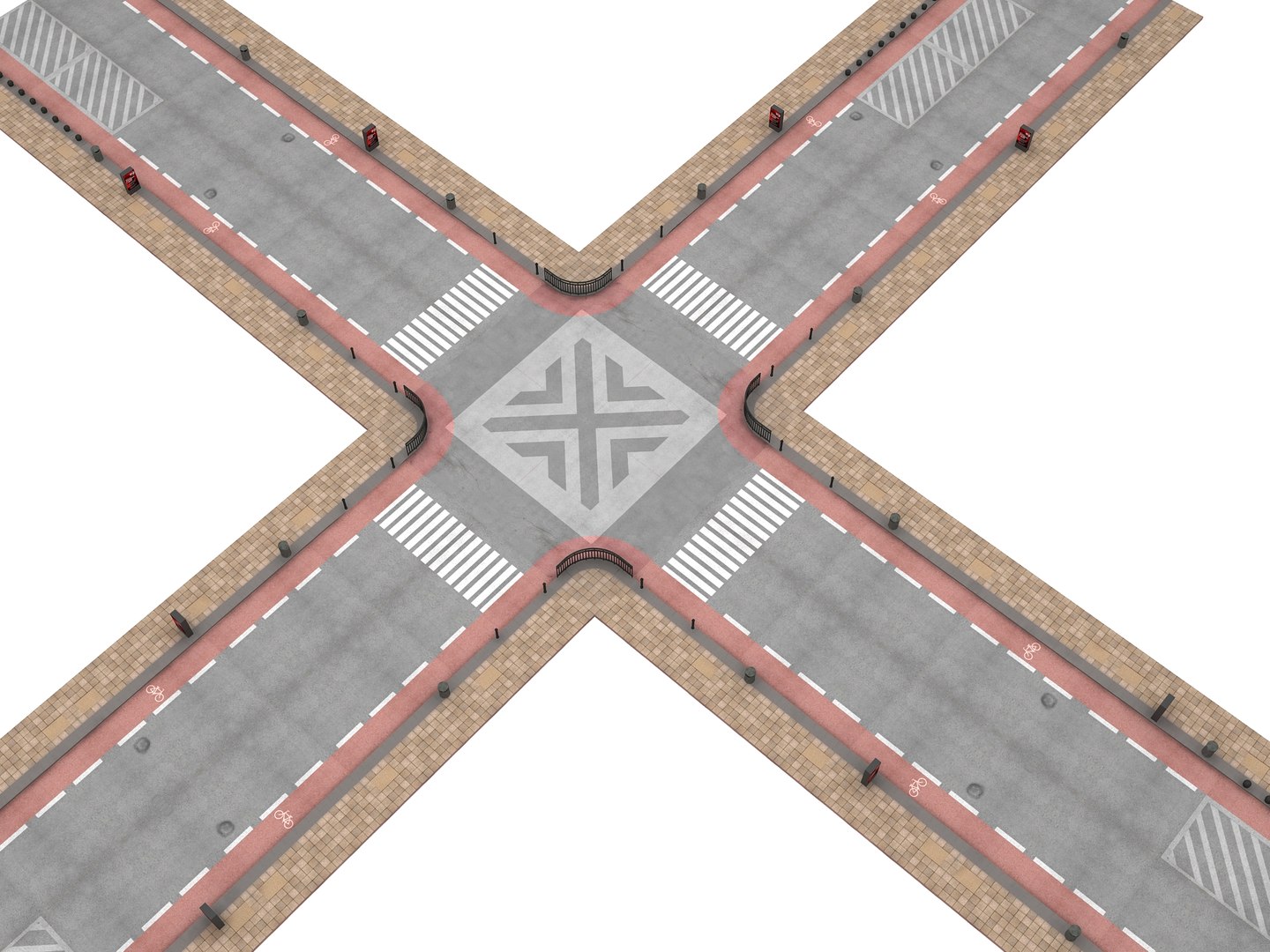 3D Modular Road - TurboSquid 1386977