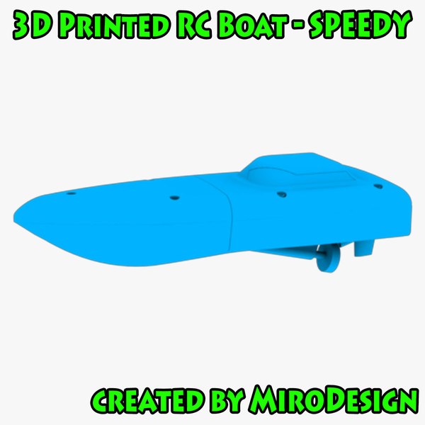 RC Boat - SPEEDY For 3D Printing 3D model
