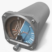 Cylindrical Aviation Horizon Indicator Unit Simplified