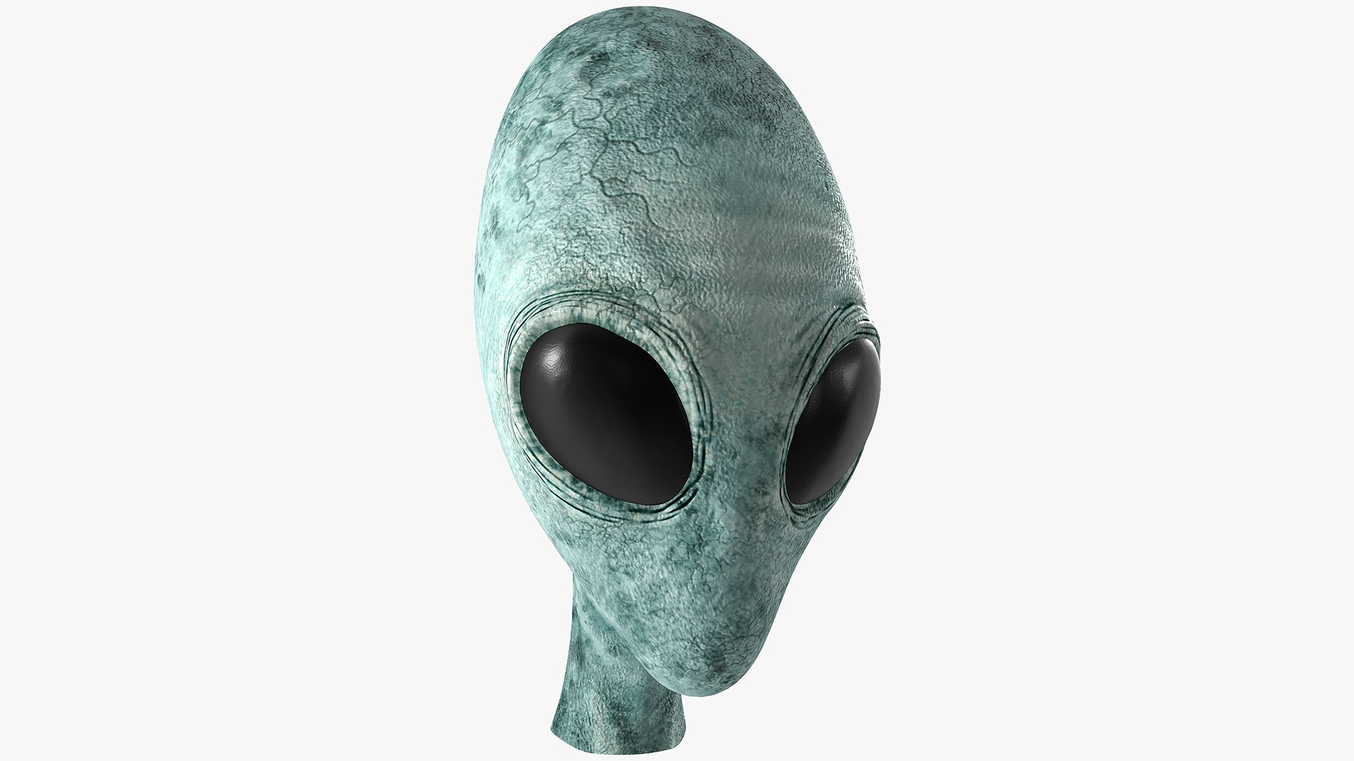 Extraterrestrial Alien Head 3D model preview