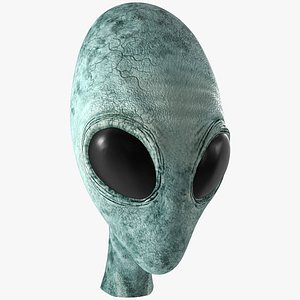extraterrestrial alien head 3D model