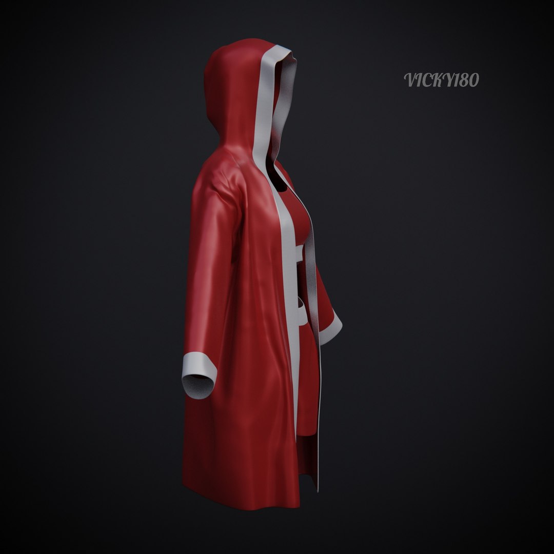 3D Female Boxer Outfit - Shorts Set And Robe - TurboSquid 1998113