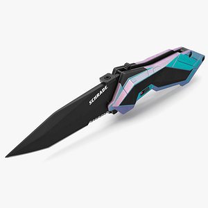 Futuristic Folding Knife Schrade Color 3D