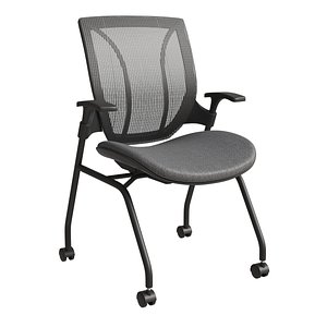 3D model Global Roma Series Mesh Back Flip Seat Nesting Chair 1899 1