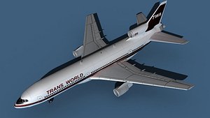 3D Lockheed L-1011-50 Trans World 2
