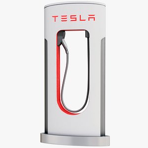 EV Charging Station Tesla PBR 3D