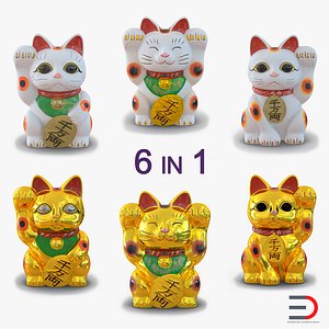 Maneki Neko 3D Models Collection