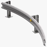 Guardrail W Beam Curved L 5m Single