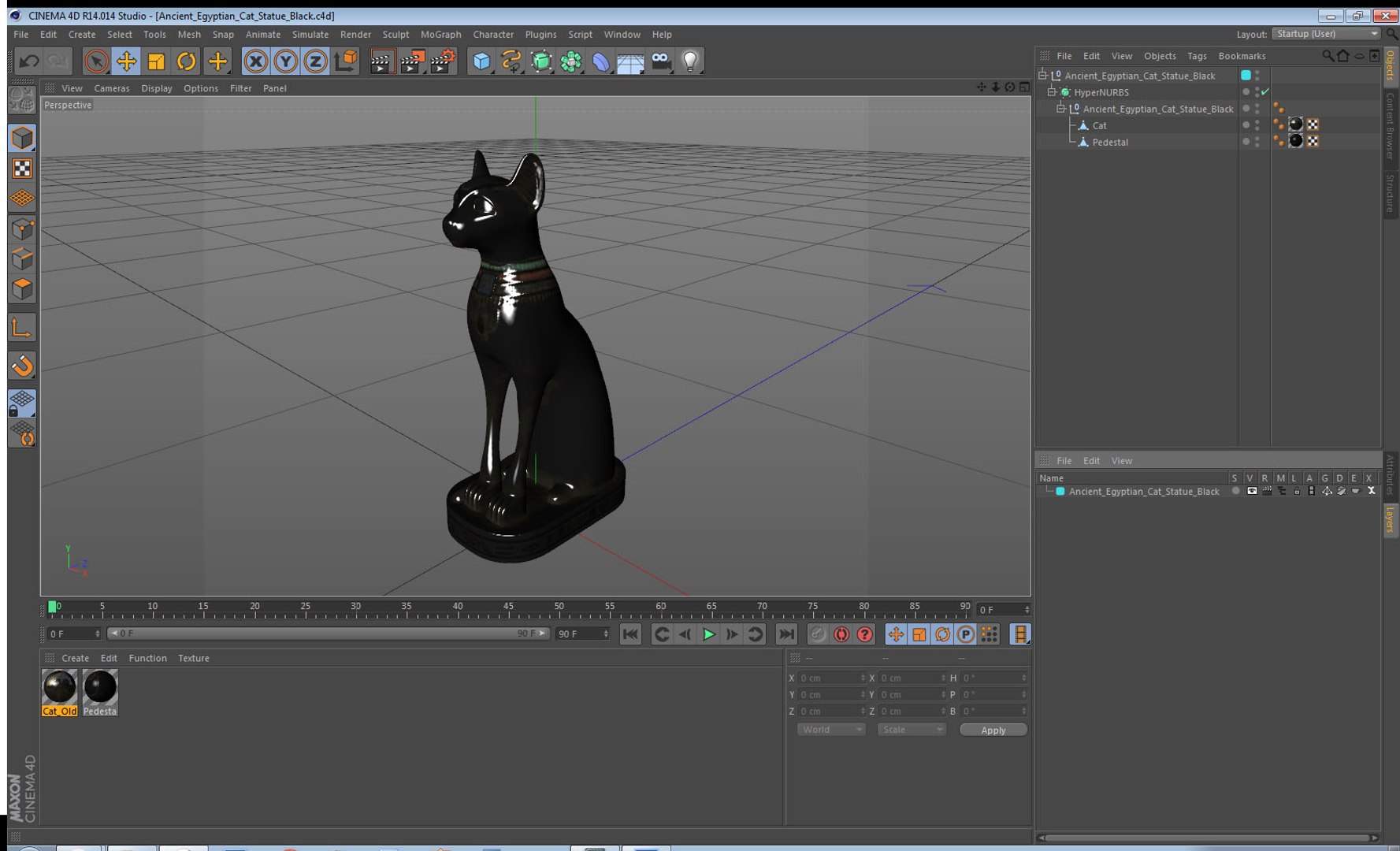 Ancient Egyptian Black Cat Model - TurboSquid 1417777